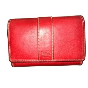 Coach Hampton Leather Bifold Compact Wallet EUC